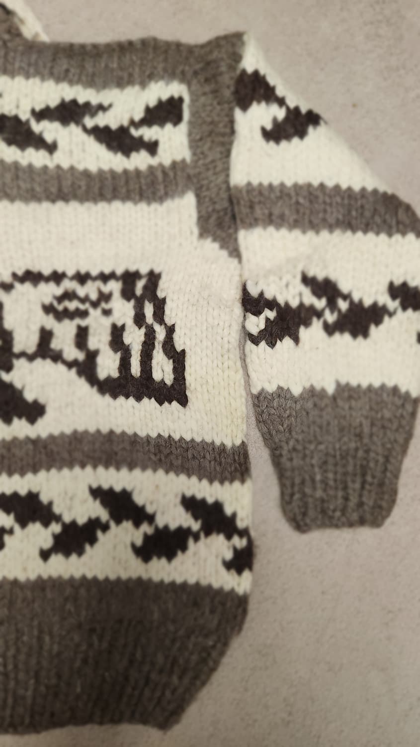 Canada made 독수리 코위찬 니트 스웨터 집업 상품이미지6