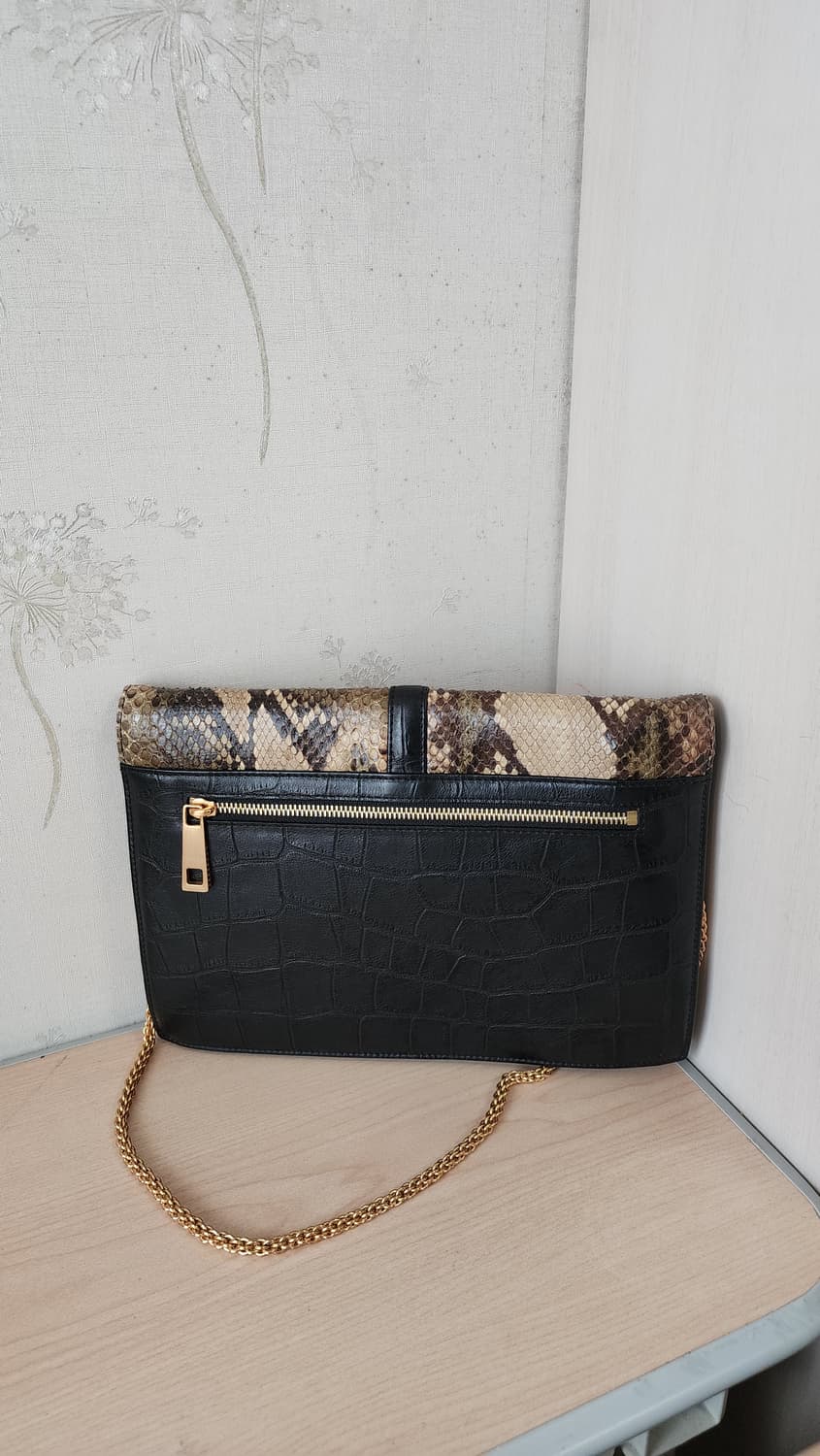 DERERCUNY 리얼 스네이크 가죽 클러치 숄더백 상품이미지2