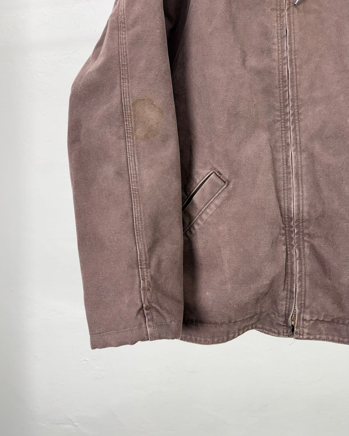 칼하트 다크 브라운 덕 캔버스 퀼팅 워크 후디 자켓 상품이미지4