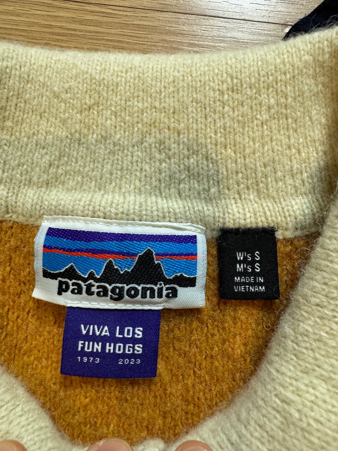 파타고니아 리사이클 울 블렌드 럭비 스웨터 드라이드 망고 상품이미지7