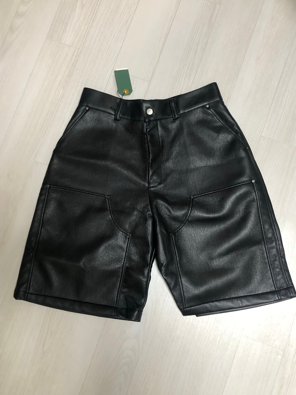 레더 더블니 반바지 상품이미지1