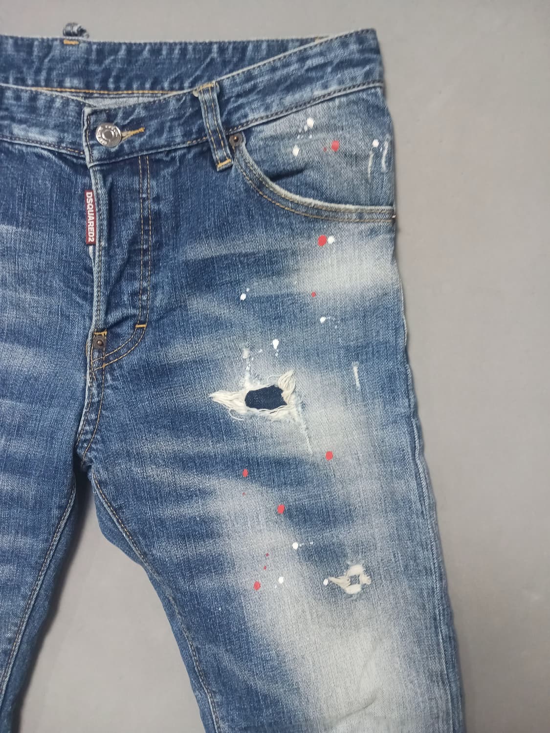 [46] 디스퀘어드2 플라워패치 슬림진 청바지 30 31 상품이미지4