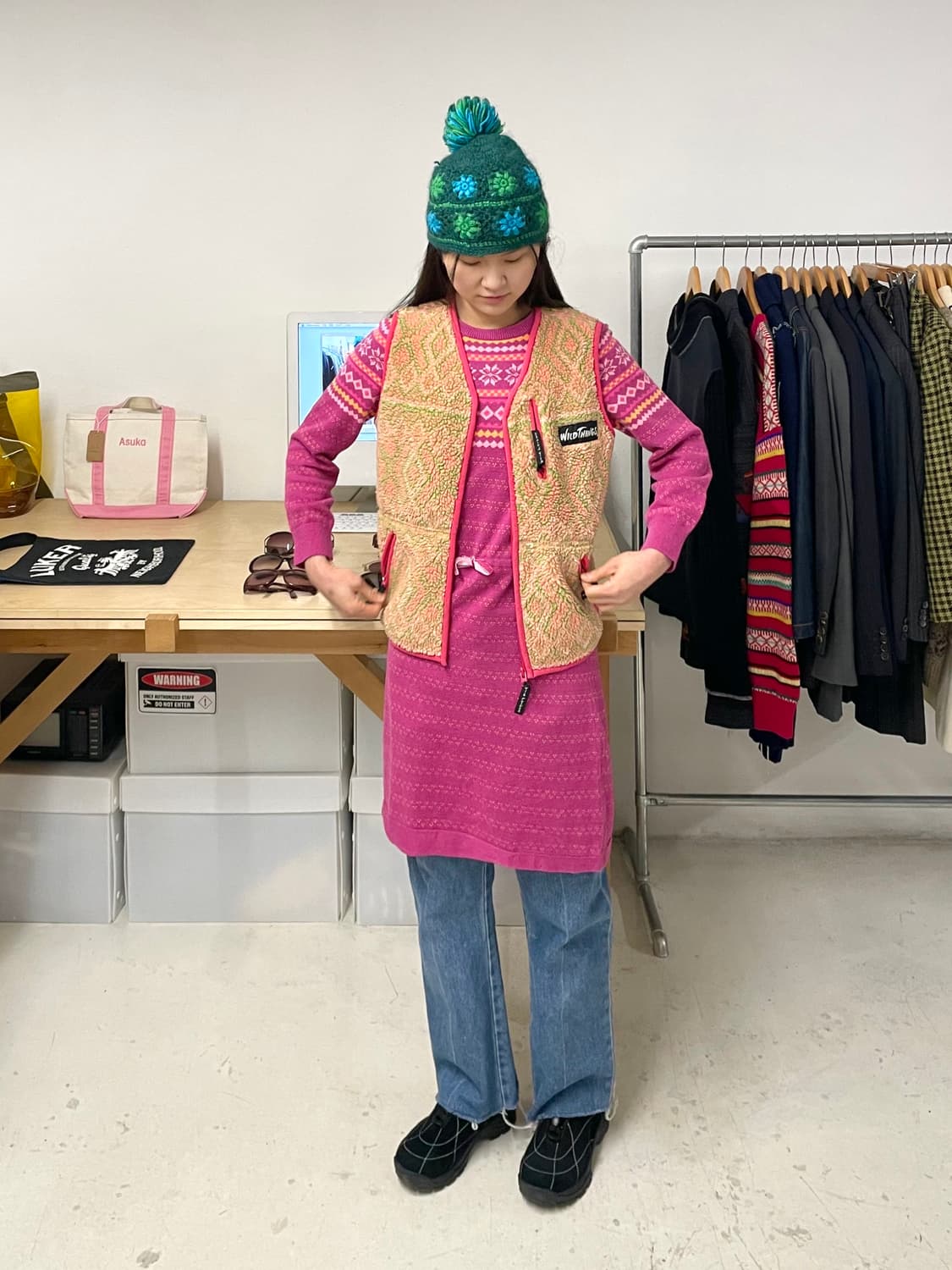 L.L. BEAN fair isle knit onepiece 페어아일 상품이미지1