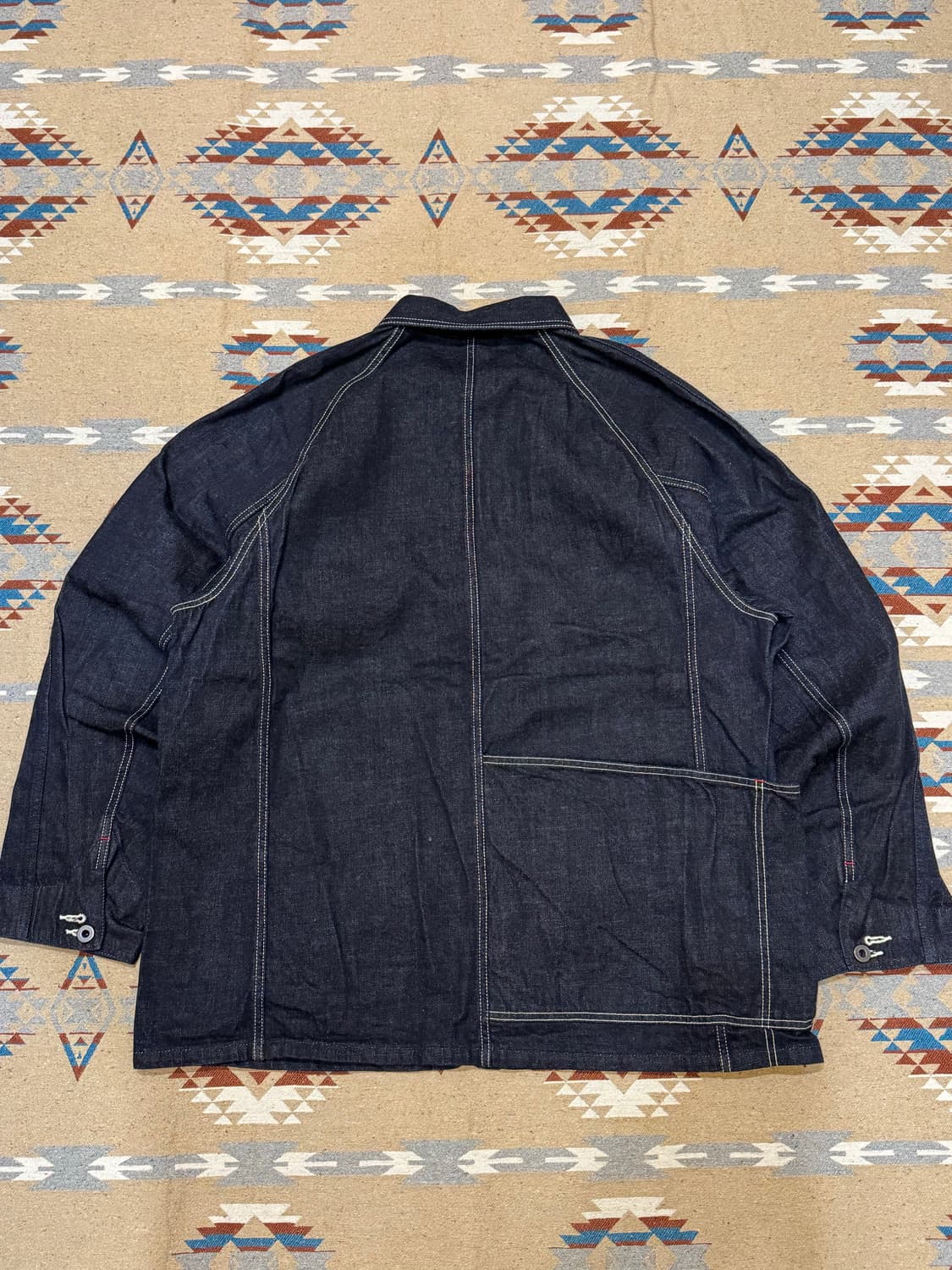 [4][XL] 캐피탈 12온즈 데님 캑터스 커버올 자켓 인디고  상품이미지4