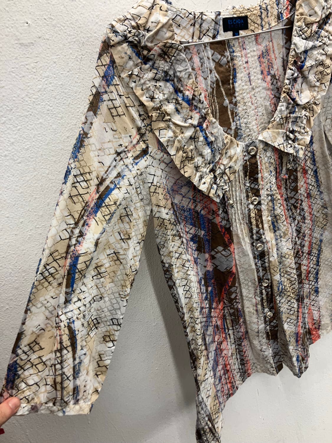 에스카다 스네이크스킨패턴 블라우스  상품이미지2