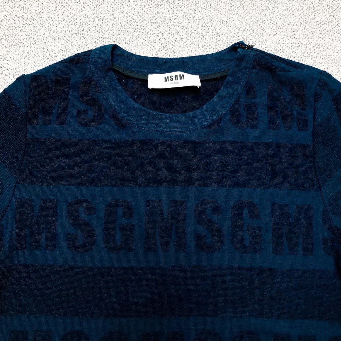 MSGM 엠에스지엠 패턴 반소매 스웨터 반팔티(M) 상품이미지4