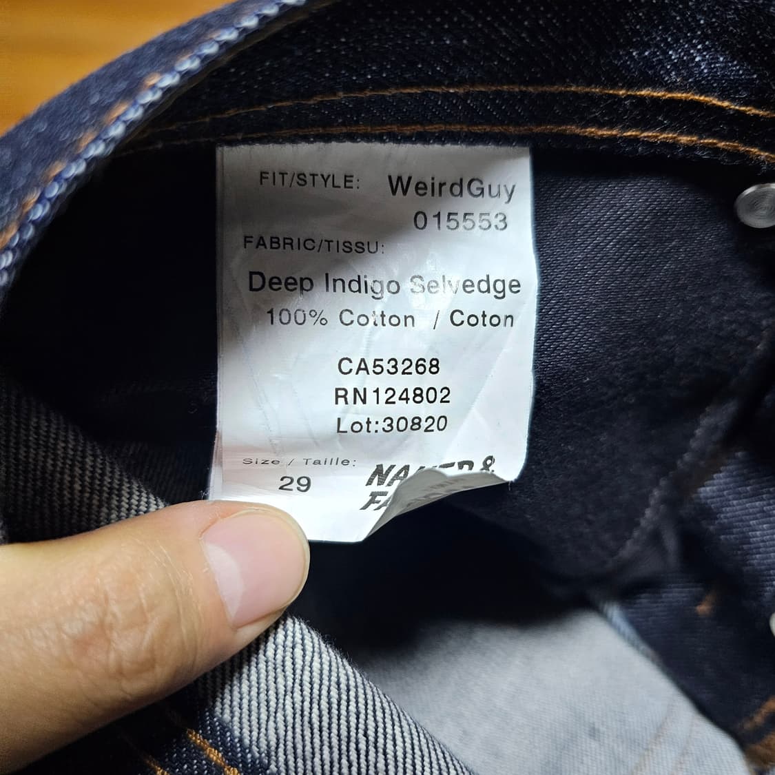 네이키드앤페이머스 딥인디고 셀비지 [29] 상품이미지3