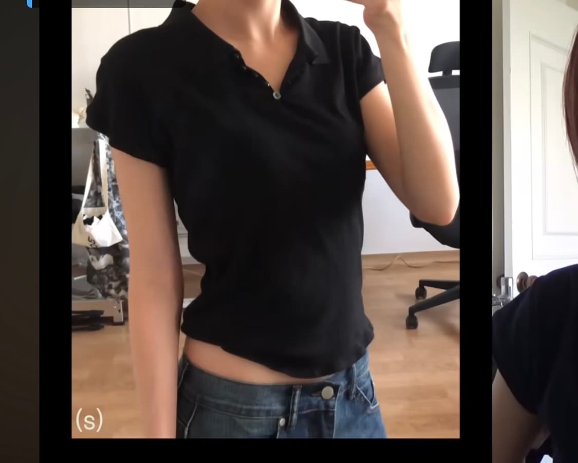 스웨이드 suade 기명 콜라보 슬림pk티 카라티 네이비 상품이미지1