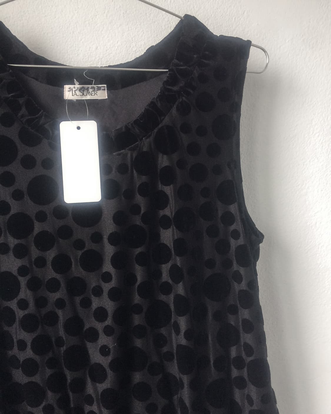 Velvet dot pattern sleeveless onepiece 상품이미지4