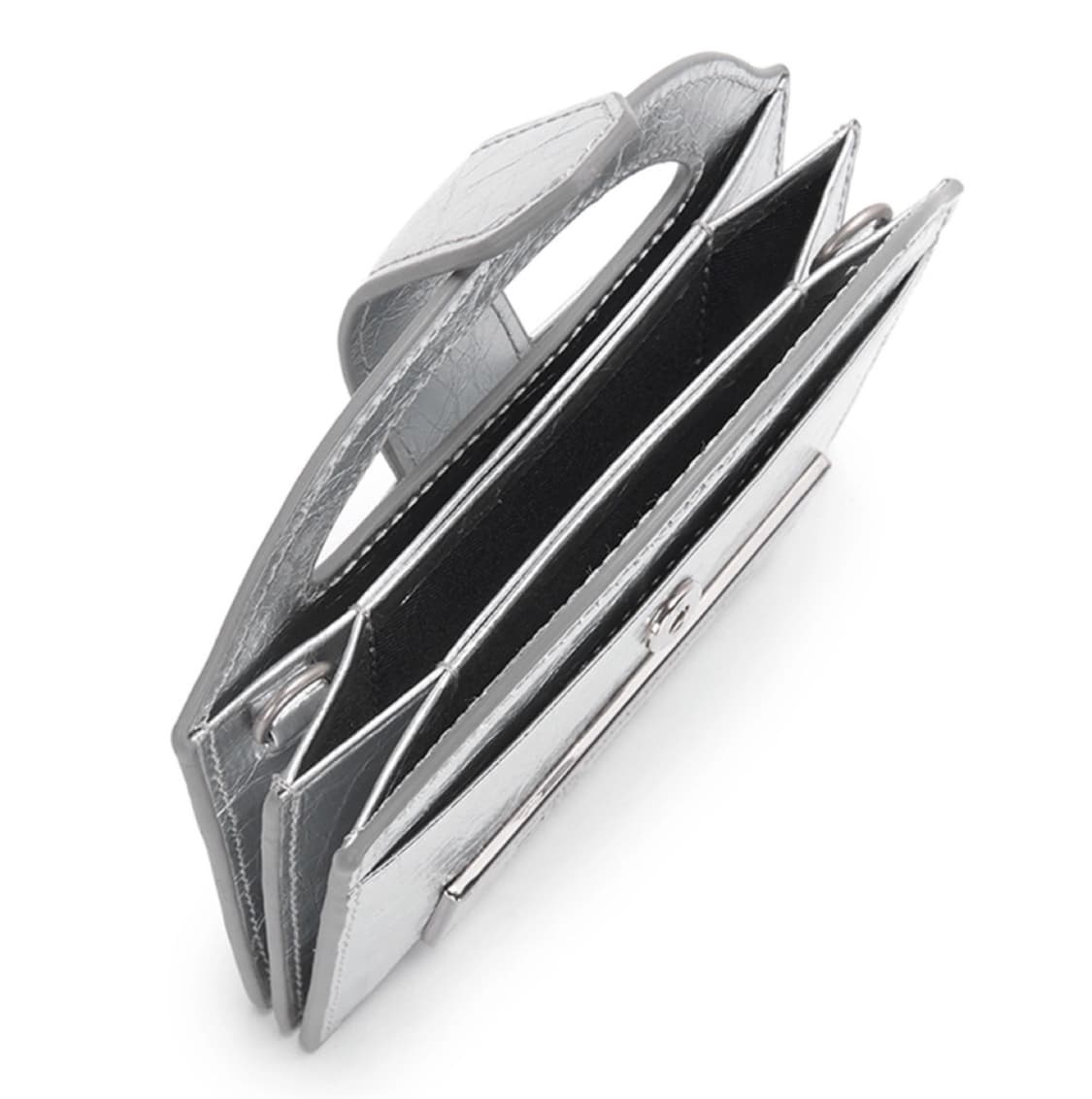 마뗑킴 카드지갑 실버 HANDLE ACCORDION CHAIN WALLE 상품이미지3