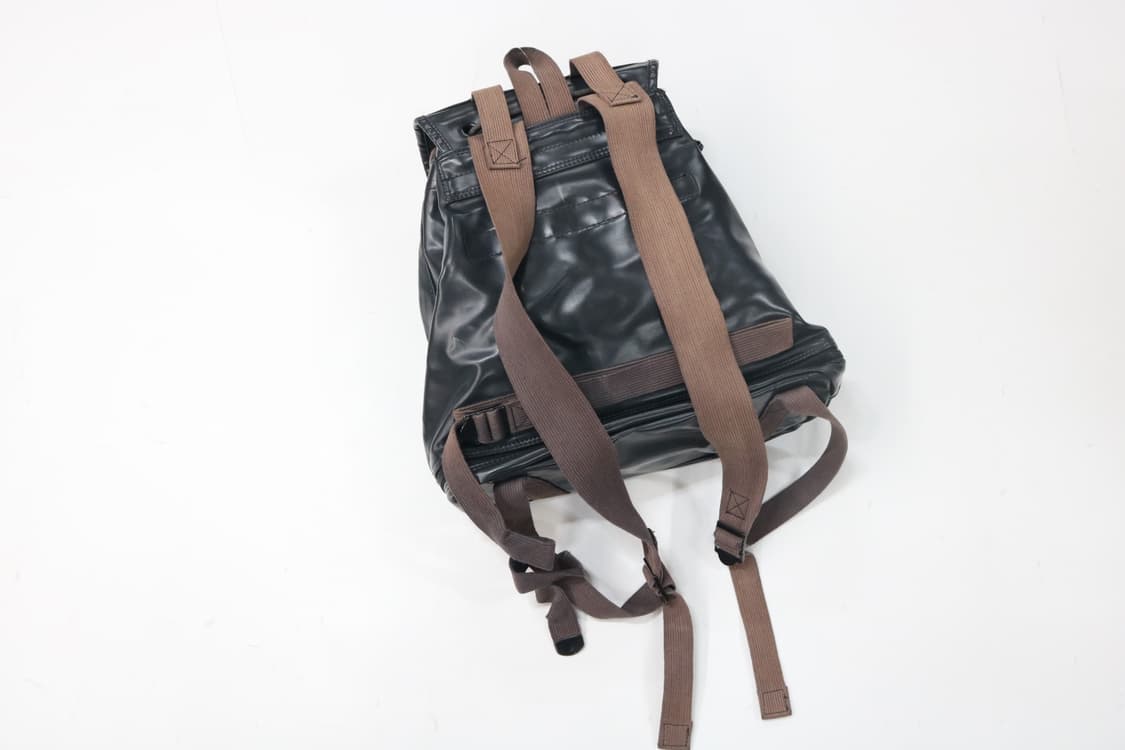 LUGGAGE LABEL 요시다포터 빈티지 뉴 라이너 코팅 백팩 블랙 상품이미지8