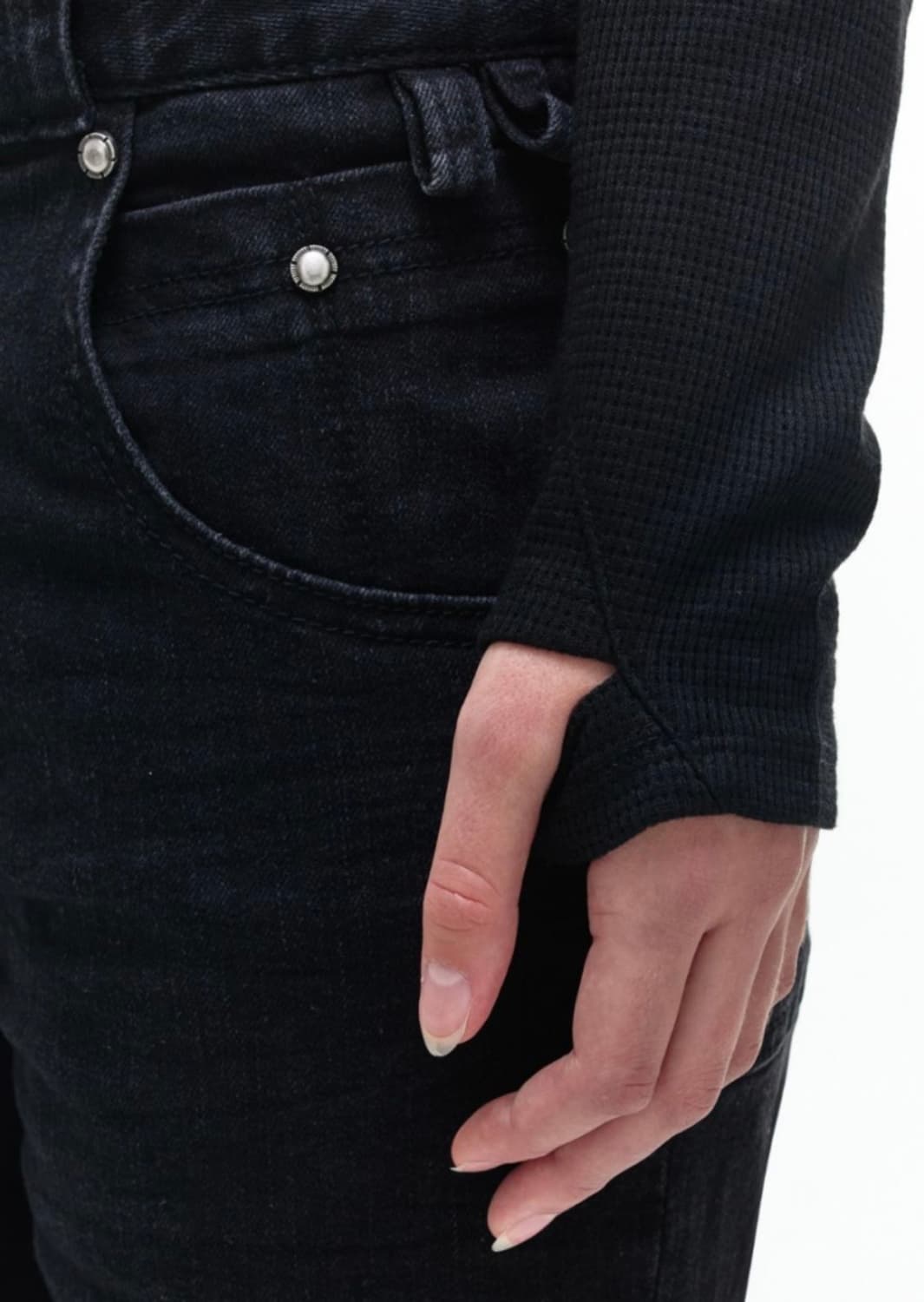 오퍼스0012 퍼카라 롱슬리브 블랙 상품이미지6