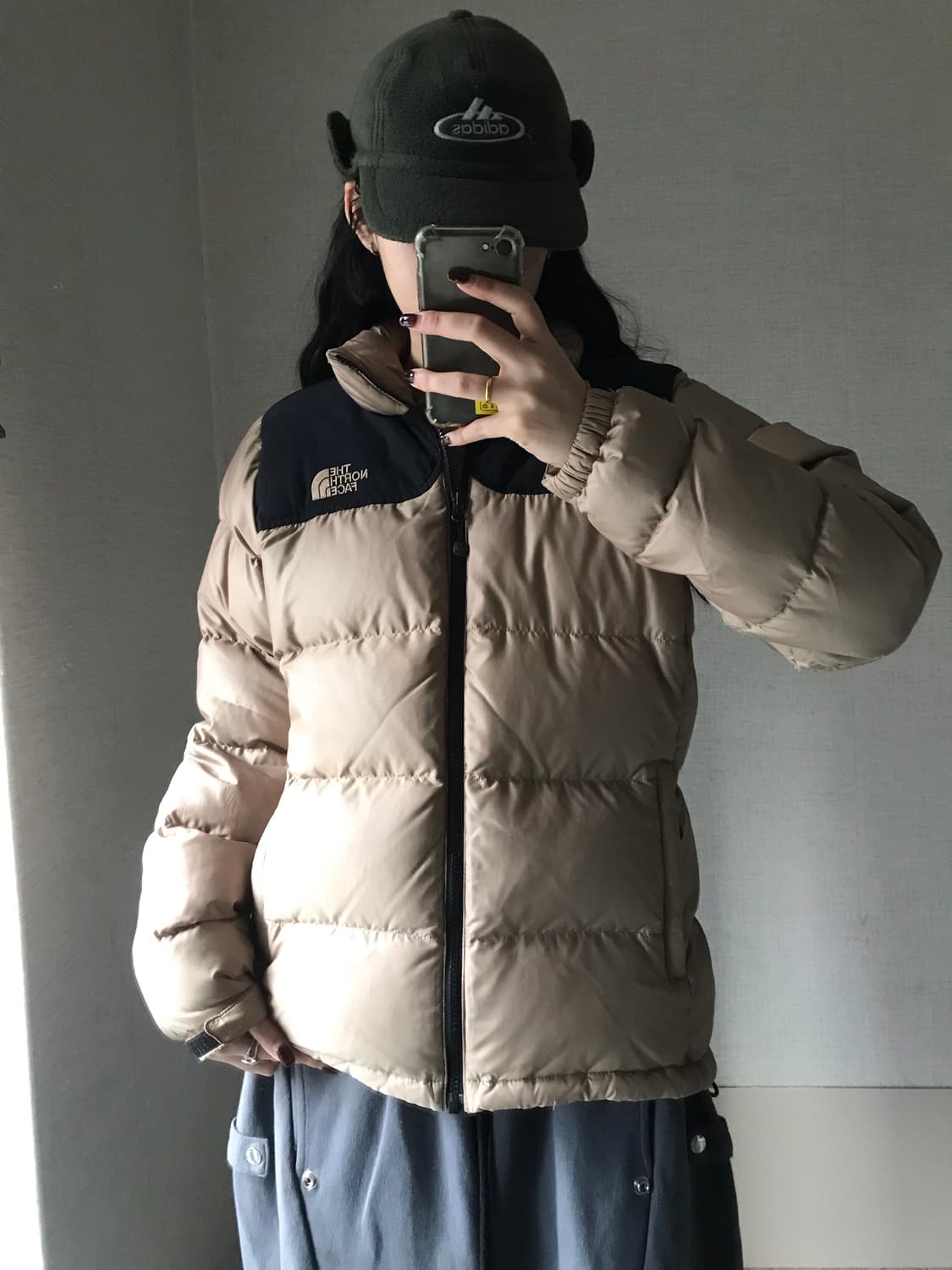 노페 베이지브라운 패딩 상품이미지5