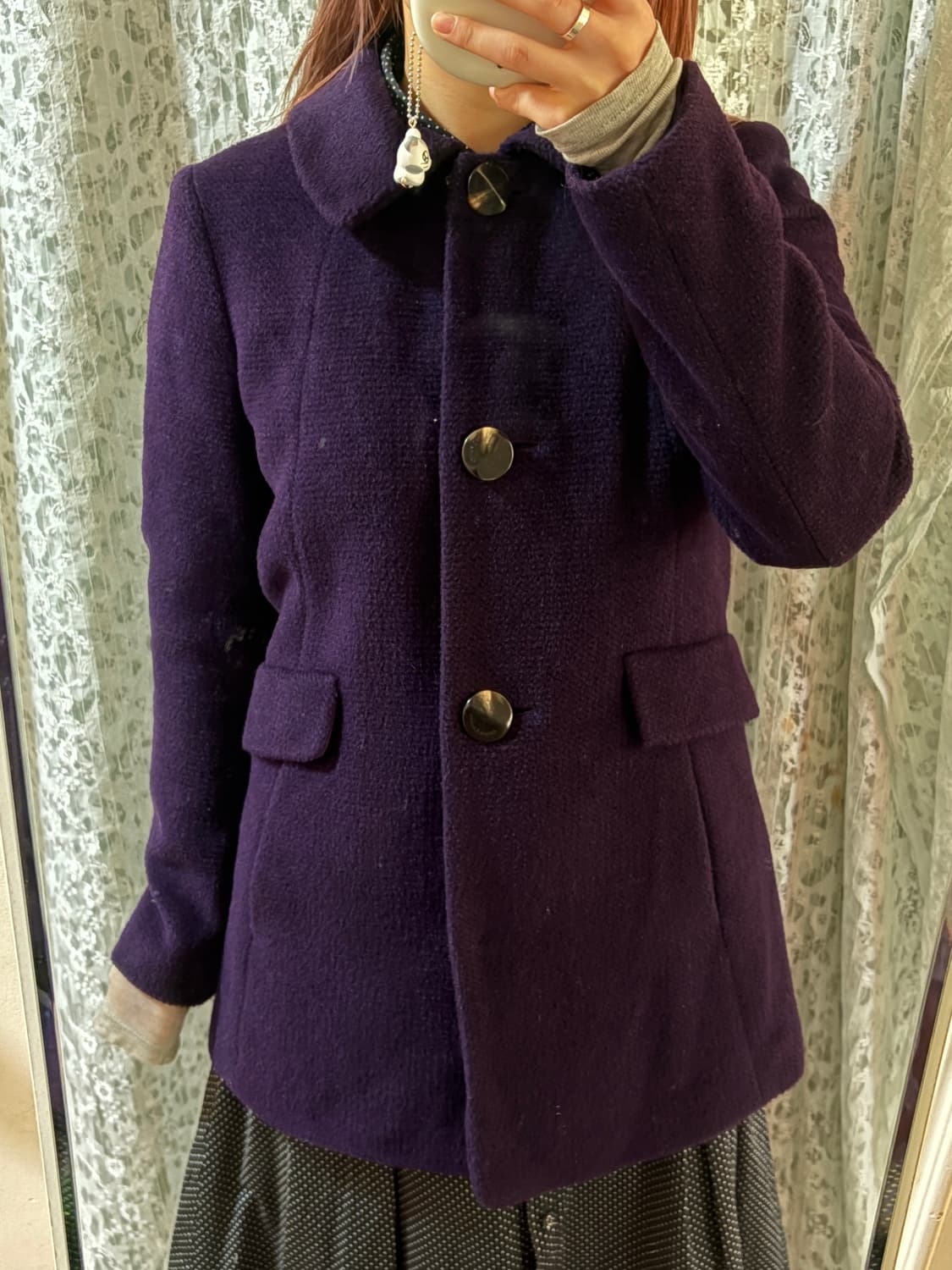 보라색 코트 상품이미지2