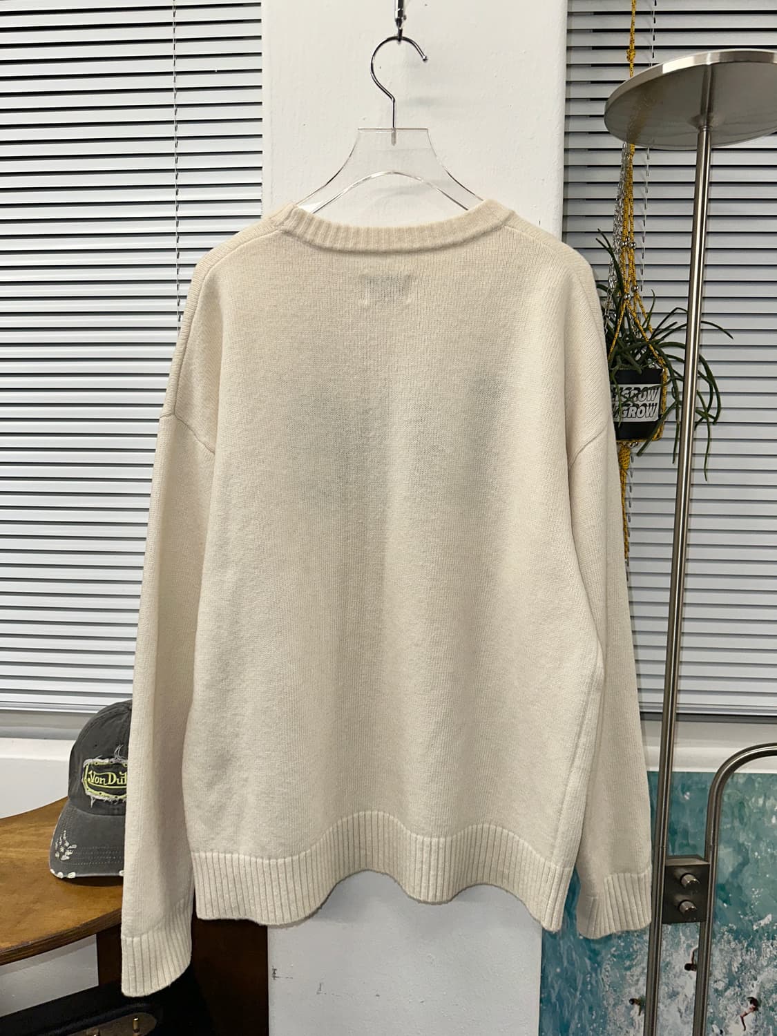 Lee 스펠로고 오버핏 니트 아이보리 M 상품이미지3