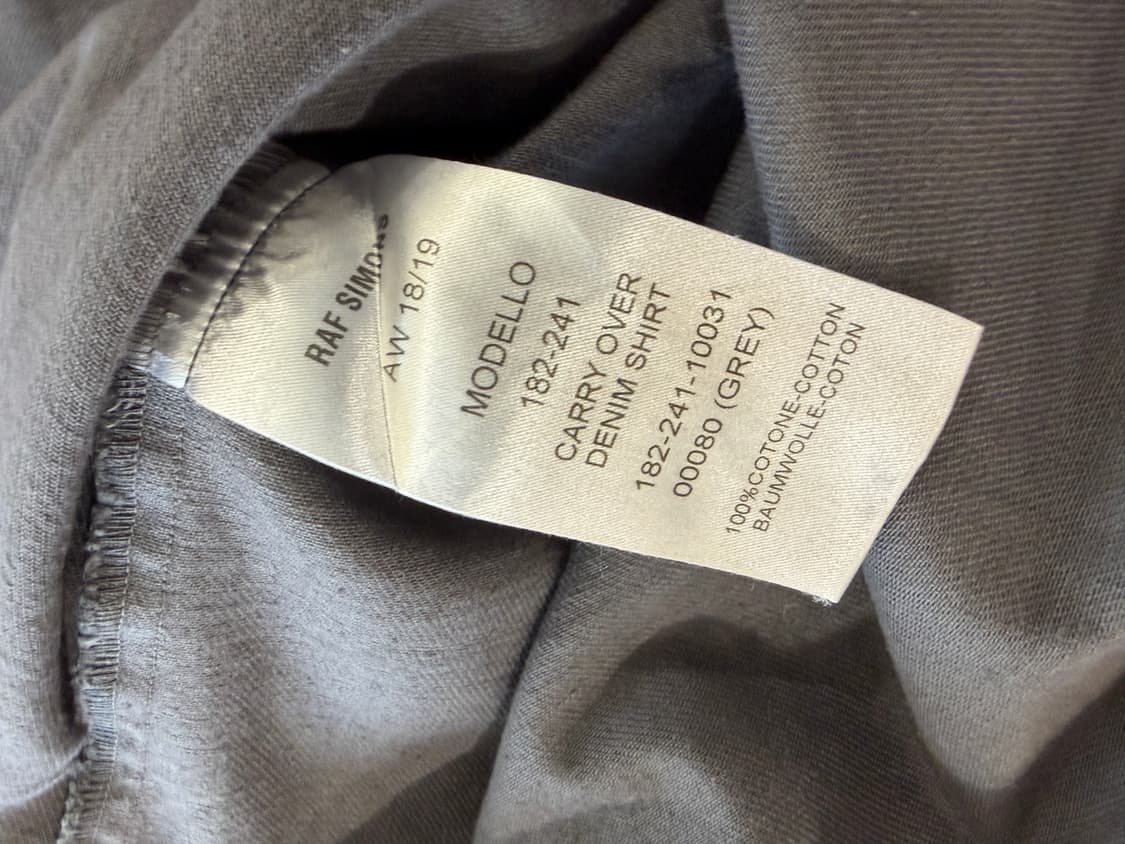 18AW 라프시몬스 캐리오버 데님 셔츠 상품이미지6