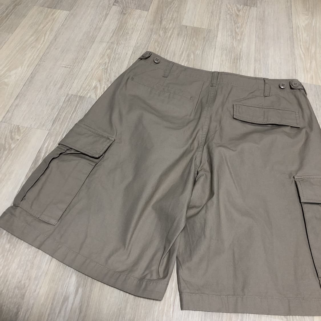 (32) 새상품 무탠다드 MUSINSA 코튼 와이드 카고 쇼츠 베이지 상품이미지7