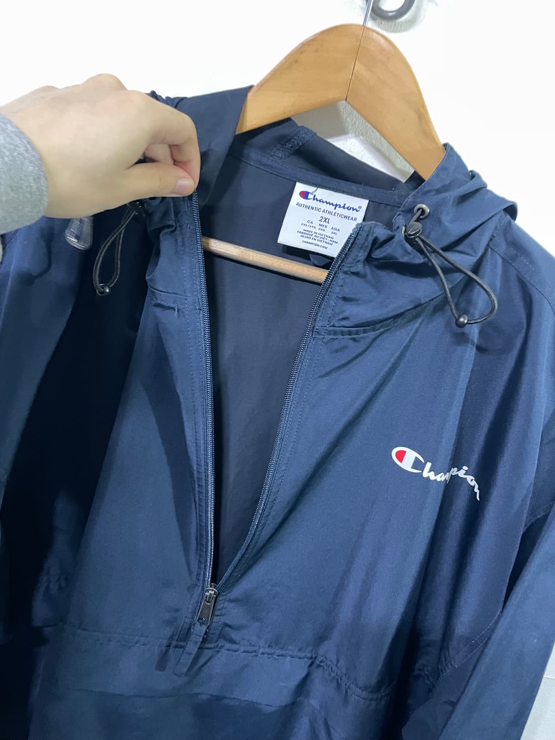 챔피온 아노락 반집업 패커블 챔피온 우븐 나일론 바람막이 110-115  상품이미지10