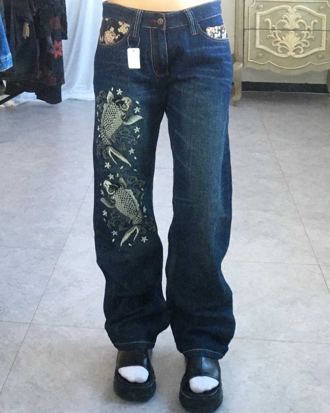 Oriental patch point denim pants 상품이미지8