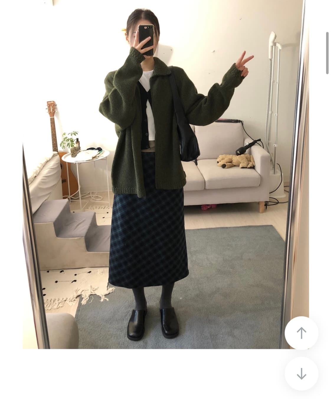 키이라 빈티지 체크 스커트 상품이미지4