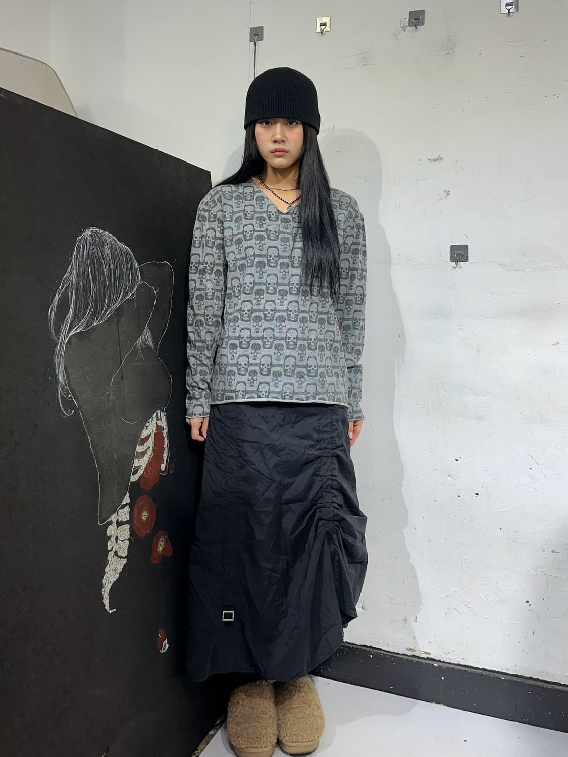 루시안 펠라 피넷 아카이브 해골 패턴 슬리브 XL 상품이미지1