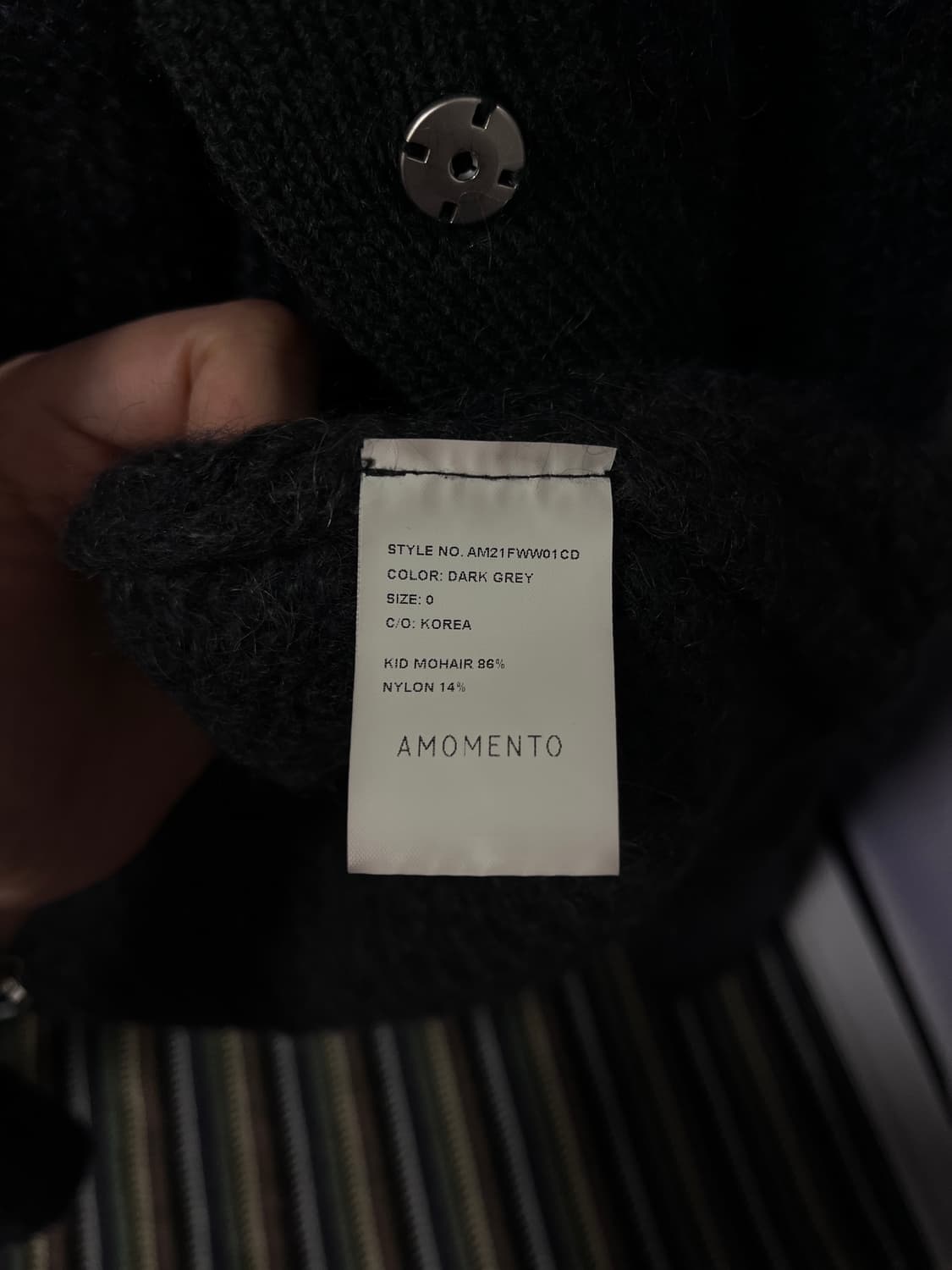 아모멘토 그랜마가디건 다크그레이 상품이미지3
