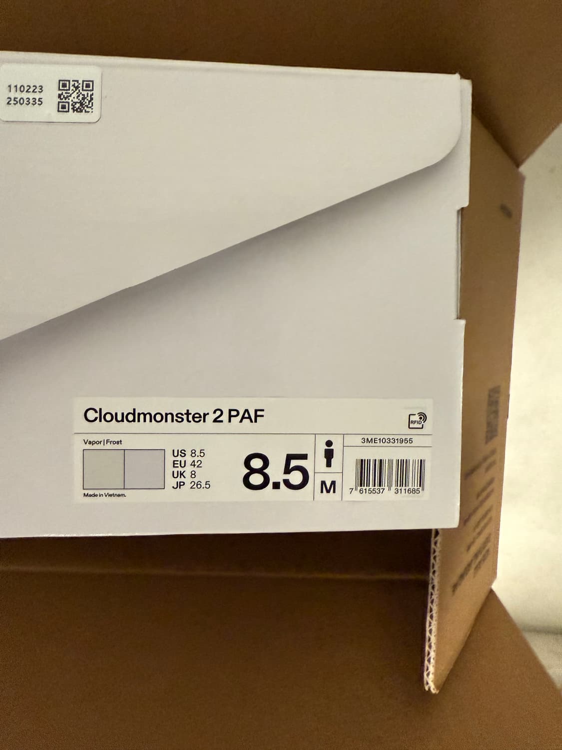 온러닝 파프 클라우드몬스터2 265mm 상품이미지2