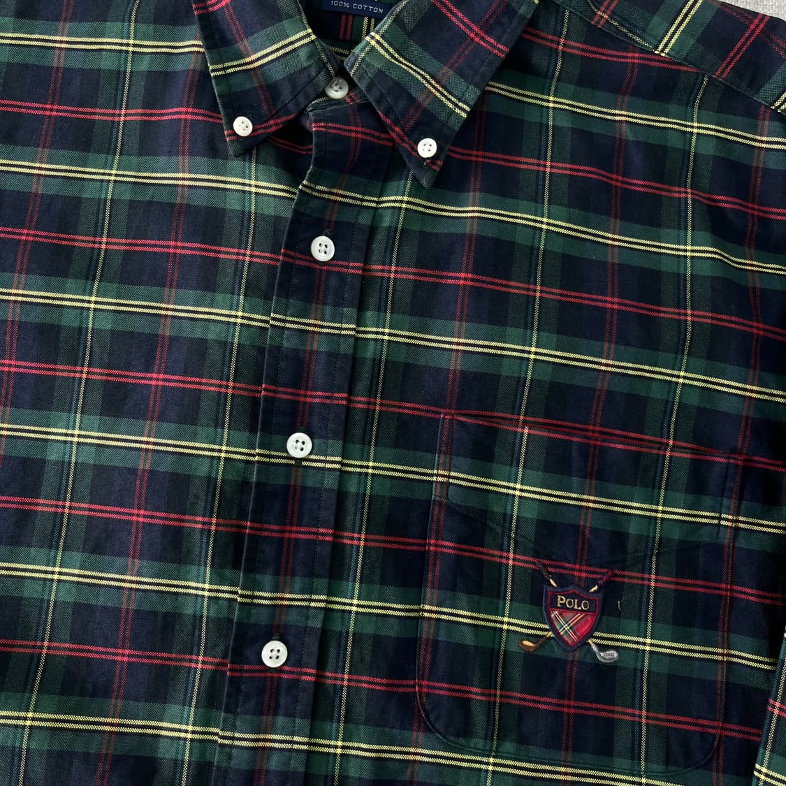 105 폴로랄프로렌 방패로고 빈티지 체크 셔츠 상품이미지2