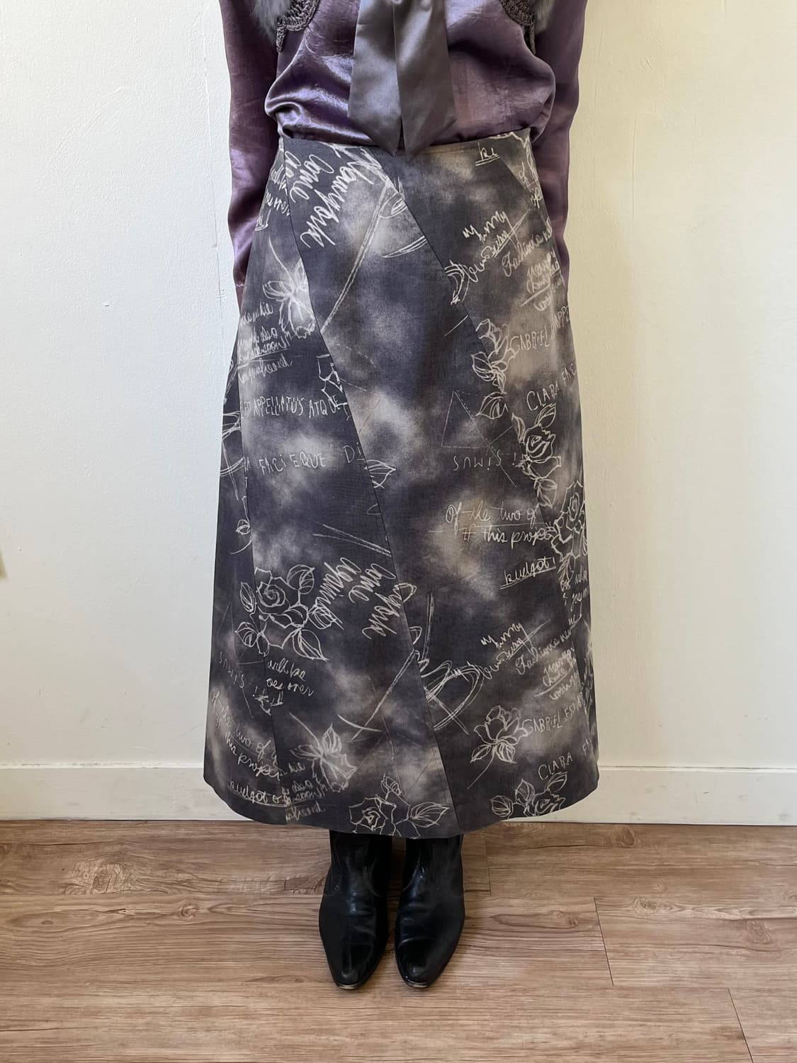 Topyo 드로잉 스커트 상품이미지5