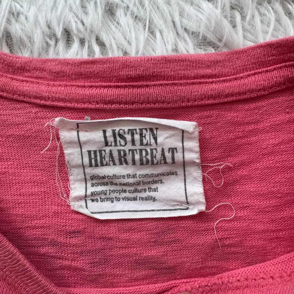 LISTEN HEARTBEST 일본빈티지 y2k 크롭티 빈티지반팔 상품이미지4
