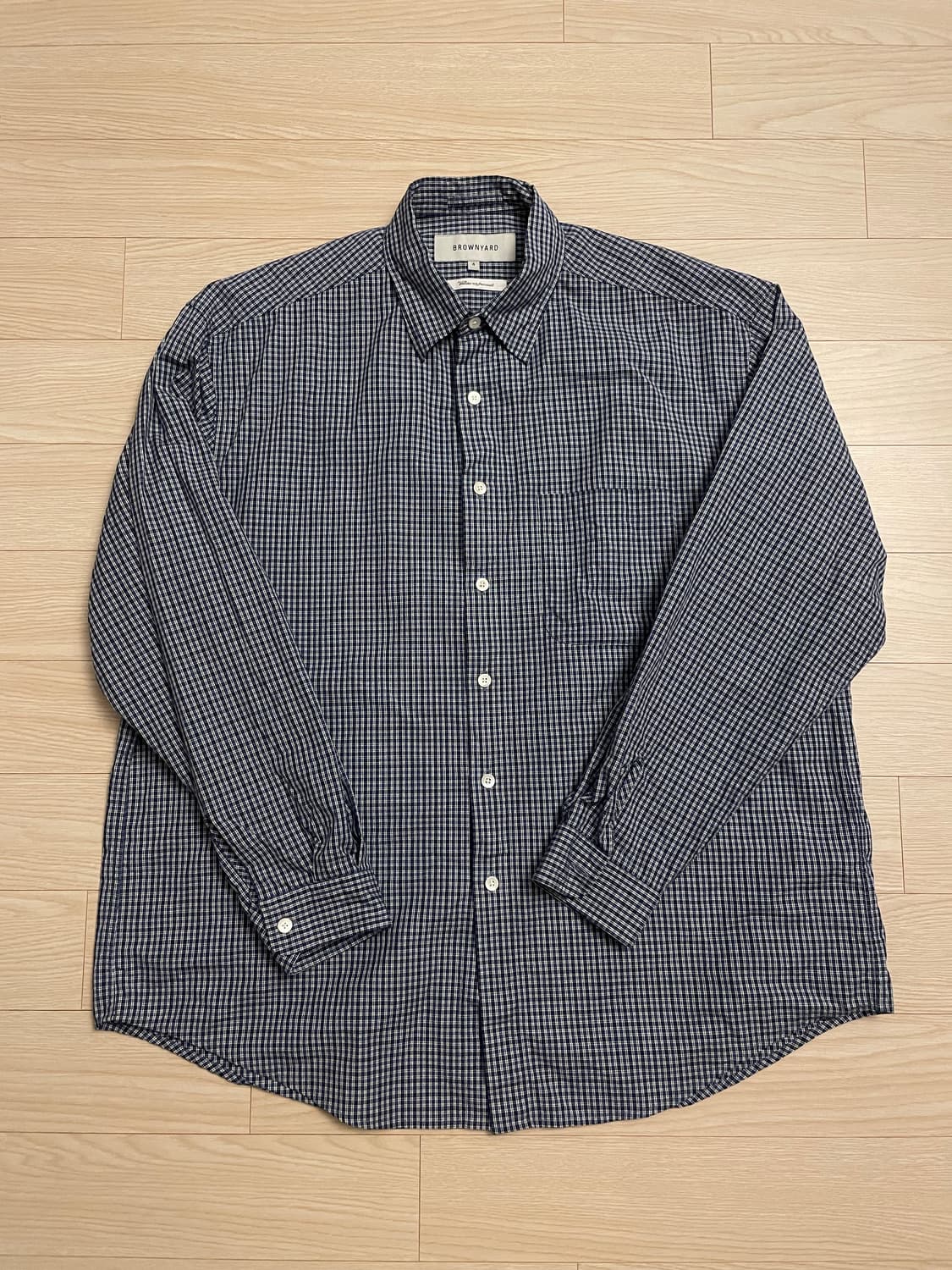 [4] 브라운야드 스테디셔츠 블루체크 상품이미지1