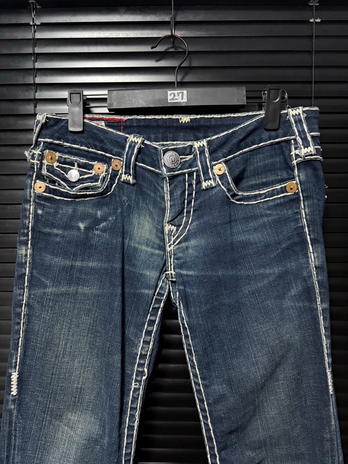 트루릴리젼 조이 슈퍼 티 정품 워싱 데님 부츠컷 나팔 바지 플레어진 27 상품이미지2