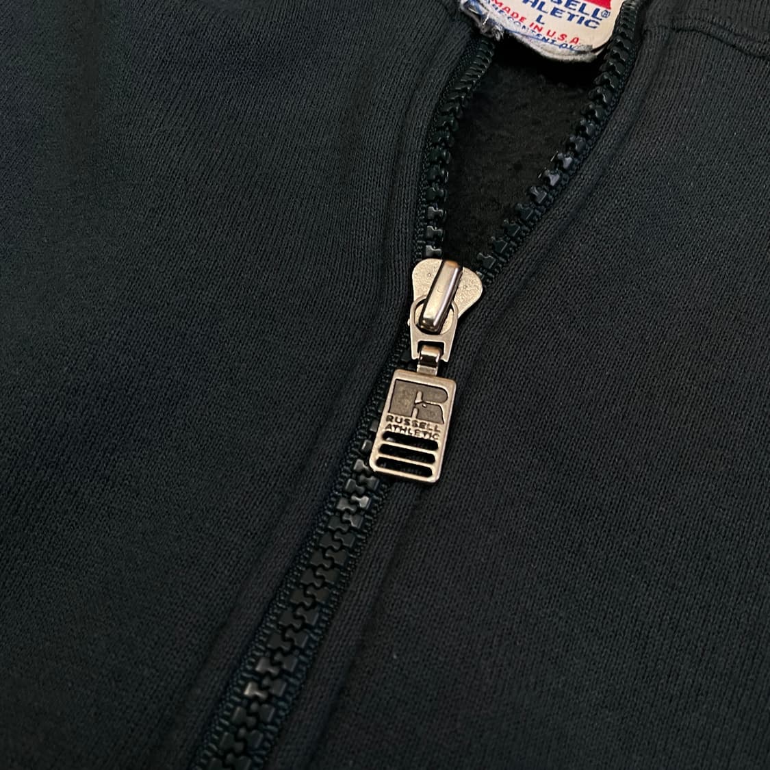 L] 90s Russell 러셀 made USA 하프 집업 코튼 스웻셔츠 상품이미지5