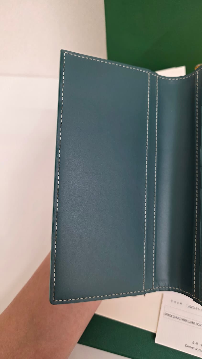 [미사용,풀구성]고야드 생로슈 장지갑 그린 상품이미지5