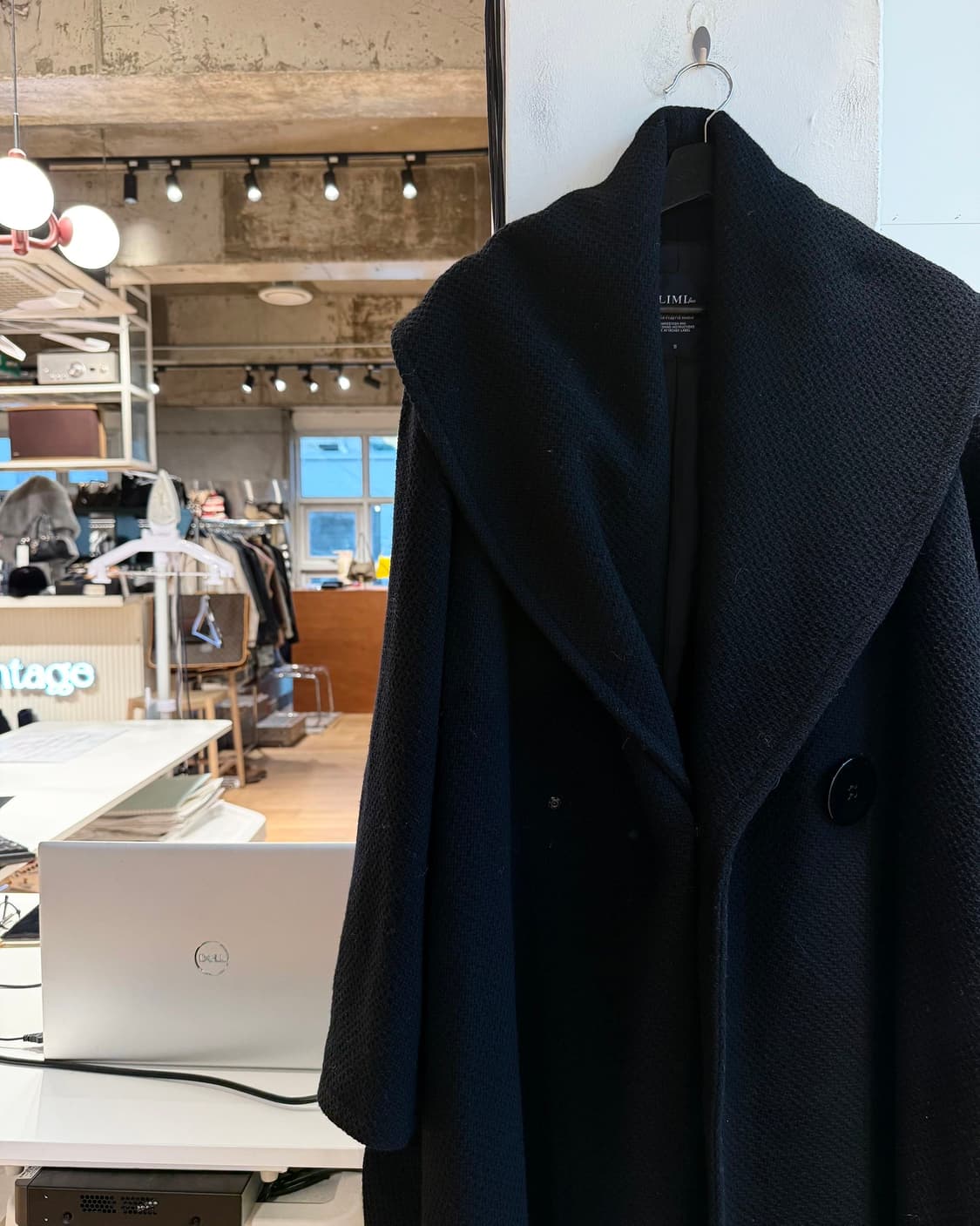 리미 푸 블랙 울 롱 코트  상품이미지4