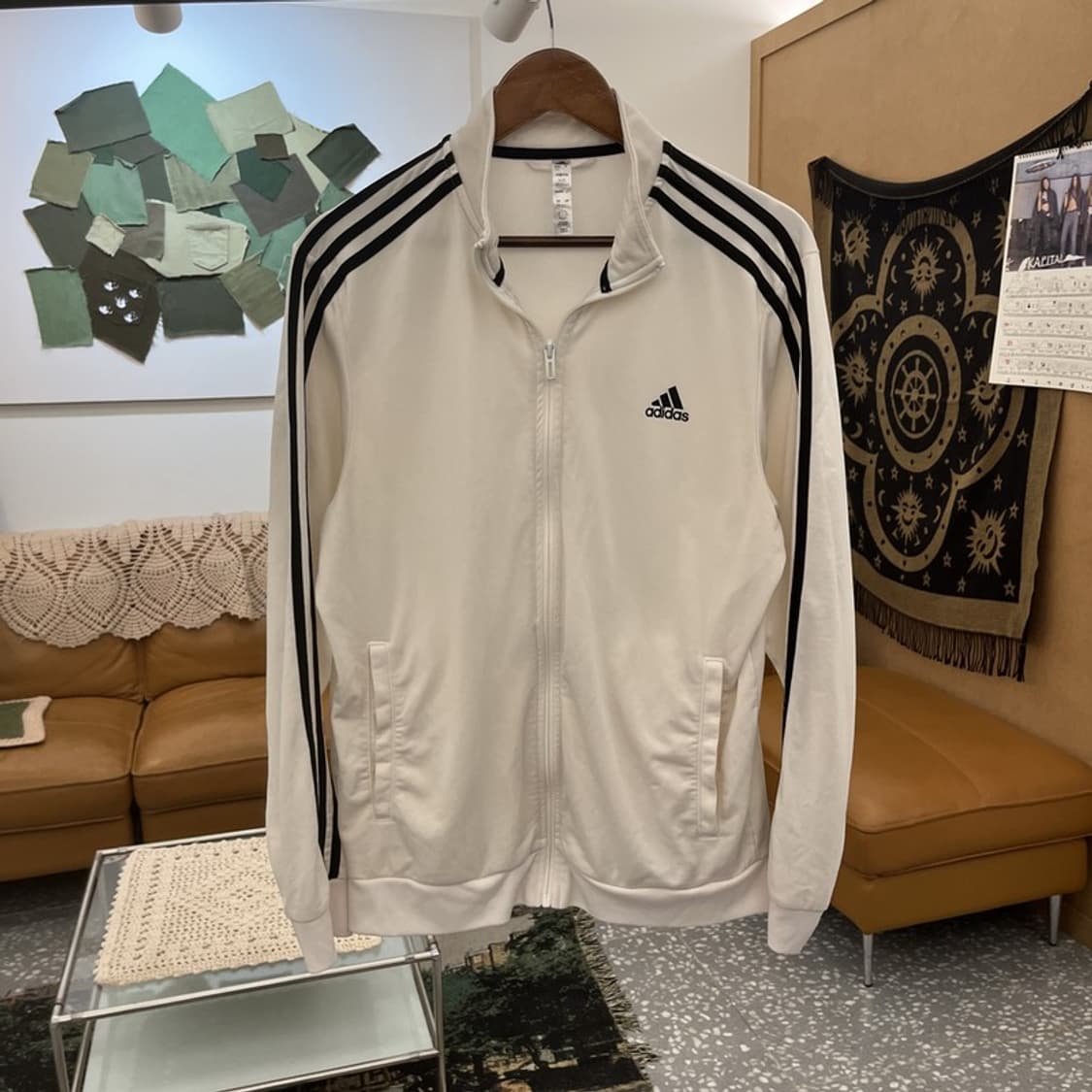 아디다스 빈티지 여리핏 검흰 오레오 져지 집업 2XL C12537 상품이미지3
