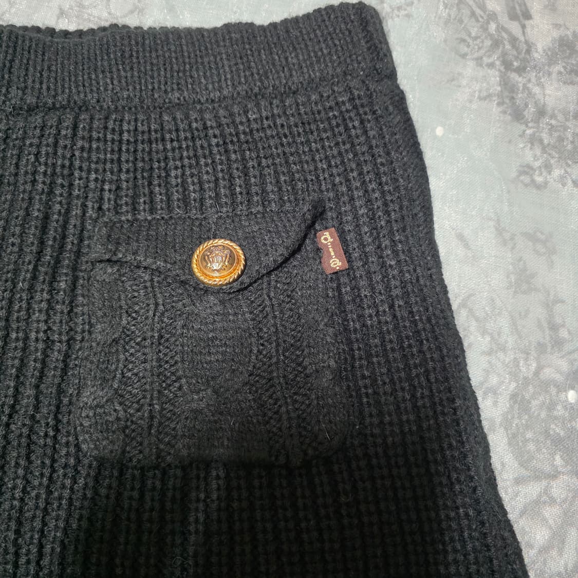 d.i.a 다이아 니트 스커트 금장  y2k 오네갸루 와투케 펑크 상품이미지3