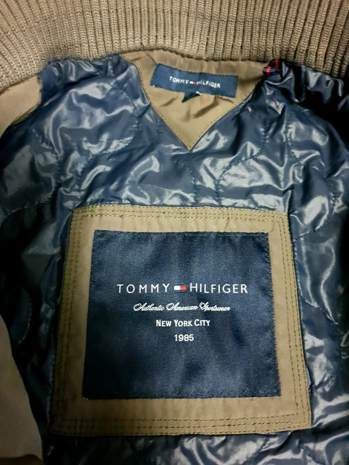 (빈티지) 타미힐피거 뉴욕시티 엘보패치 유틸 항공점퍼 올리브카키 (L) 상품이미지3
