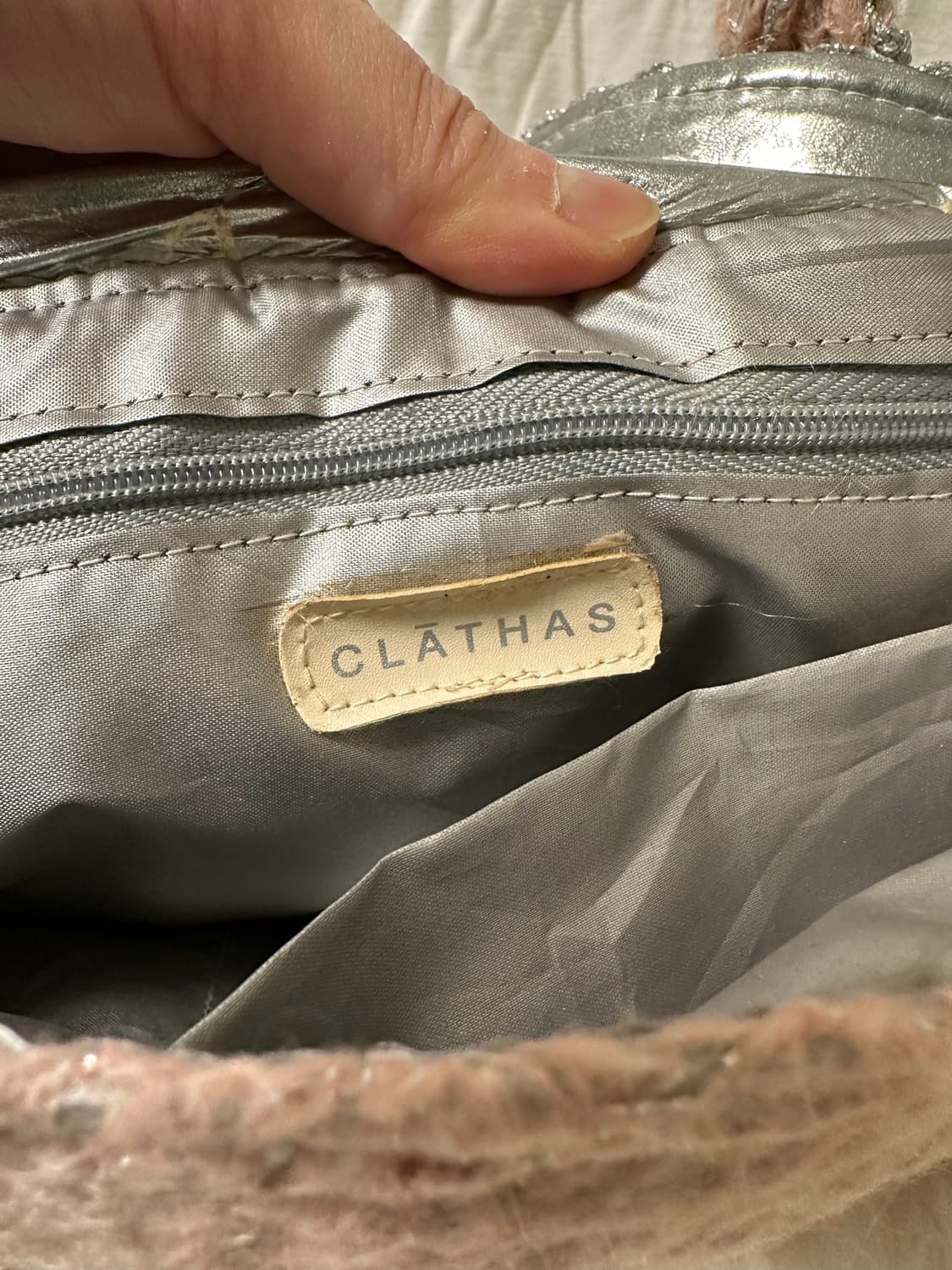 빈티지 로즈 니팅 핸드백 상품이미지6