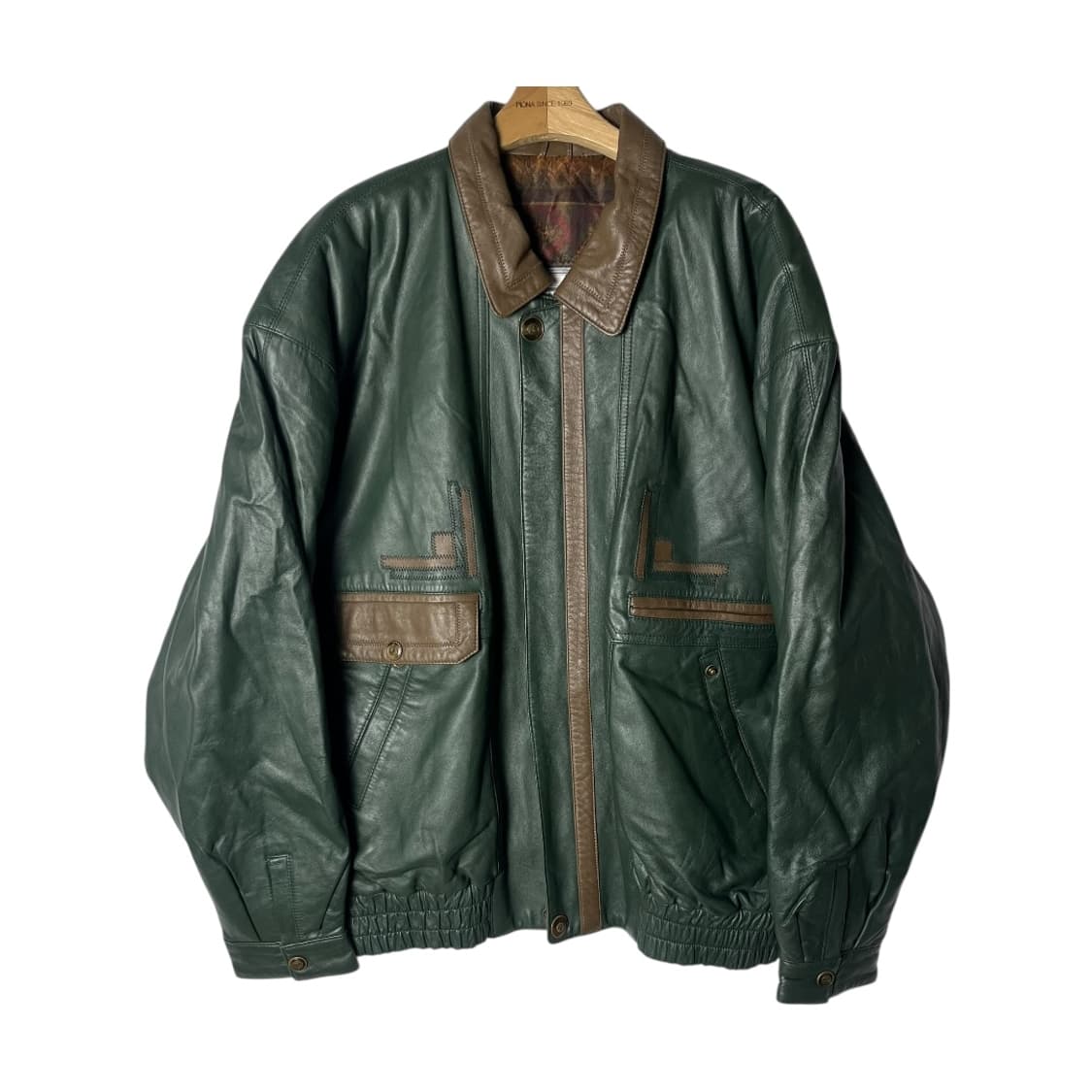 [Via Nuova Pelle] 램스킨 패치워크 레더자켓 상품이미지1