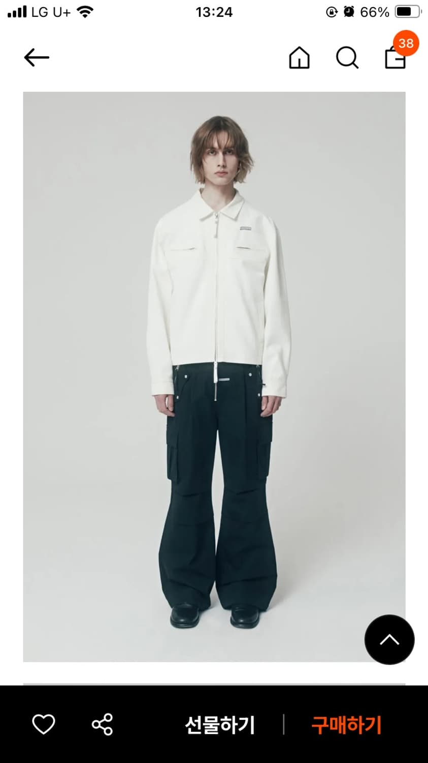 새상품) 더바이닐하우스 BABBIT WORK JACKET CREAM 상품이미지3