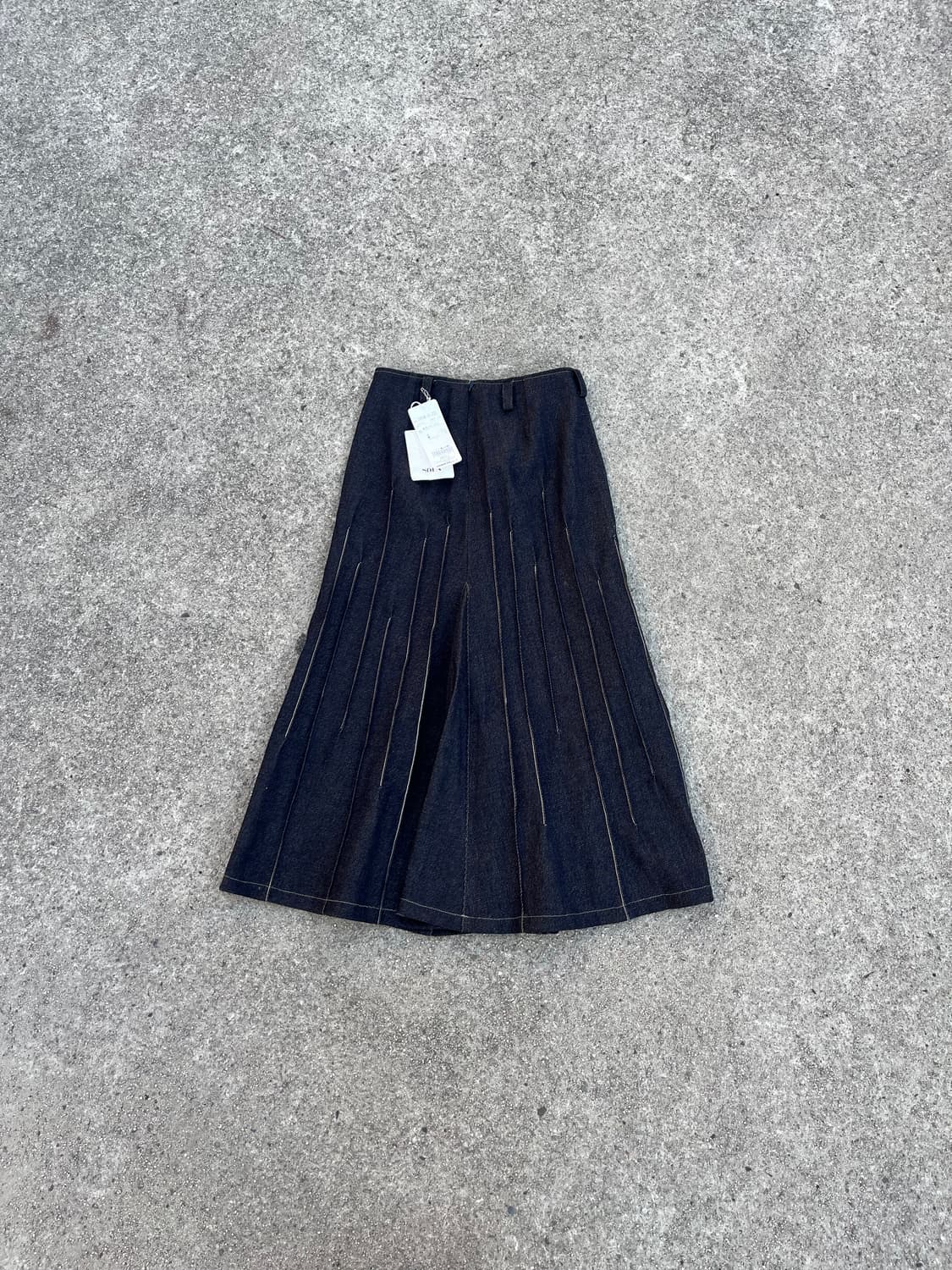 Vintage (japan made) 데님 롱스커트 상품이미지1