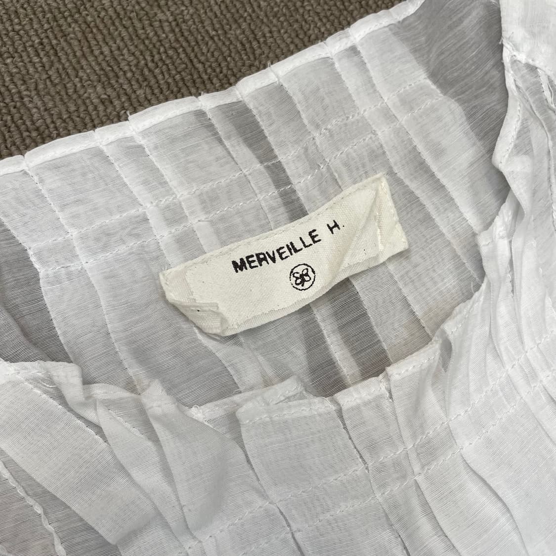 MERVEILLE H 시스루 모리 블라우스 탑  상품이미지2