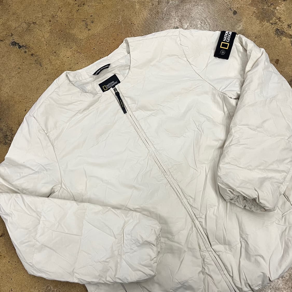 [정품/XL] 내셔널지오그래픽 아이보리 패딩 점퍼 b19 상품이미지1
