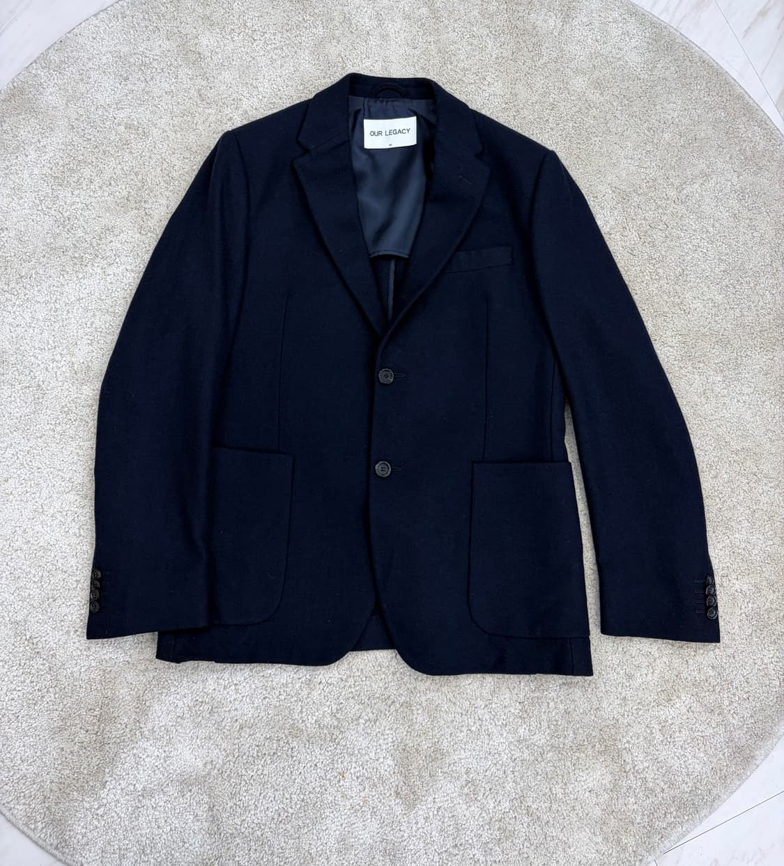 아워레가시 트위드 자켓  / 네이비 소프트 캔버스 블레이져 48 상품이미지1