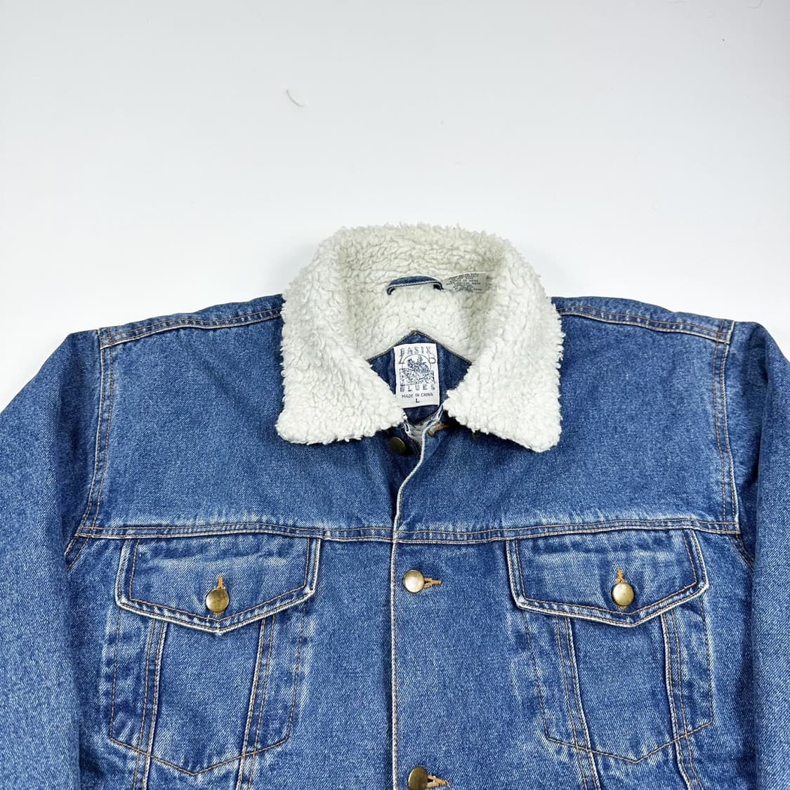 VTG 빈티지 양털 트러커 청자켓 (L) 상품이미지1