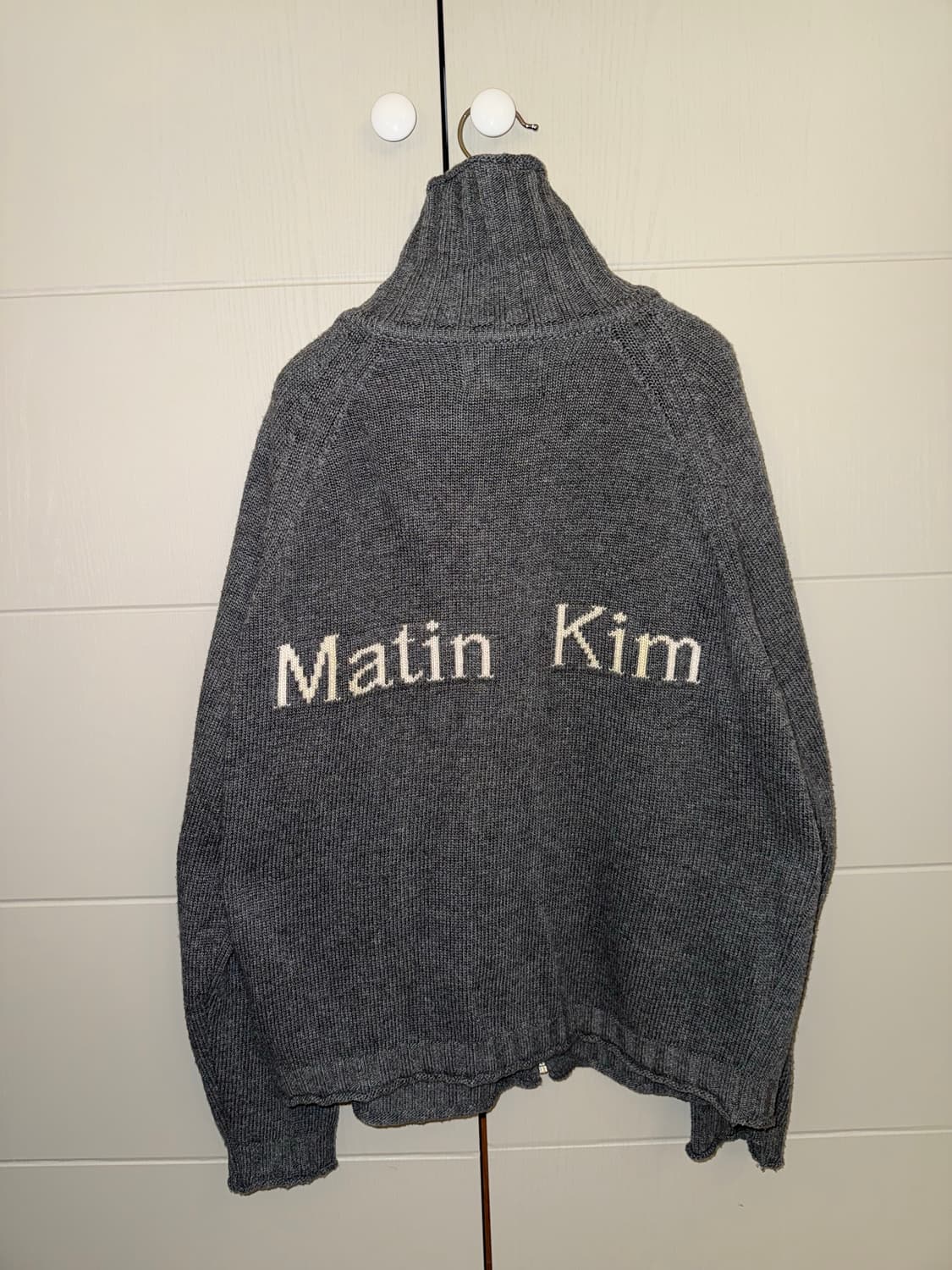 (W) 마뗑킴 니트집업 그레이 M 상품이미지2