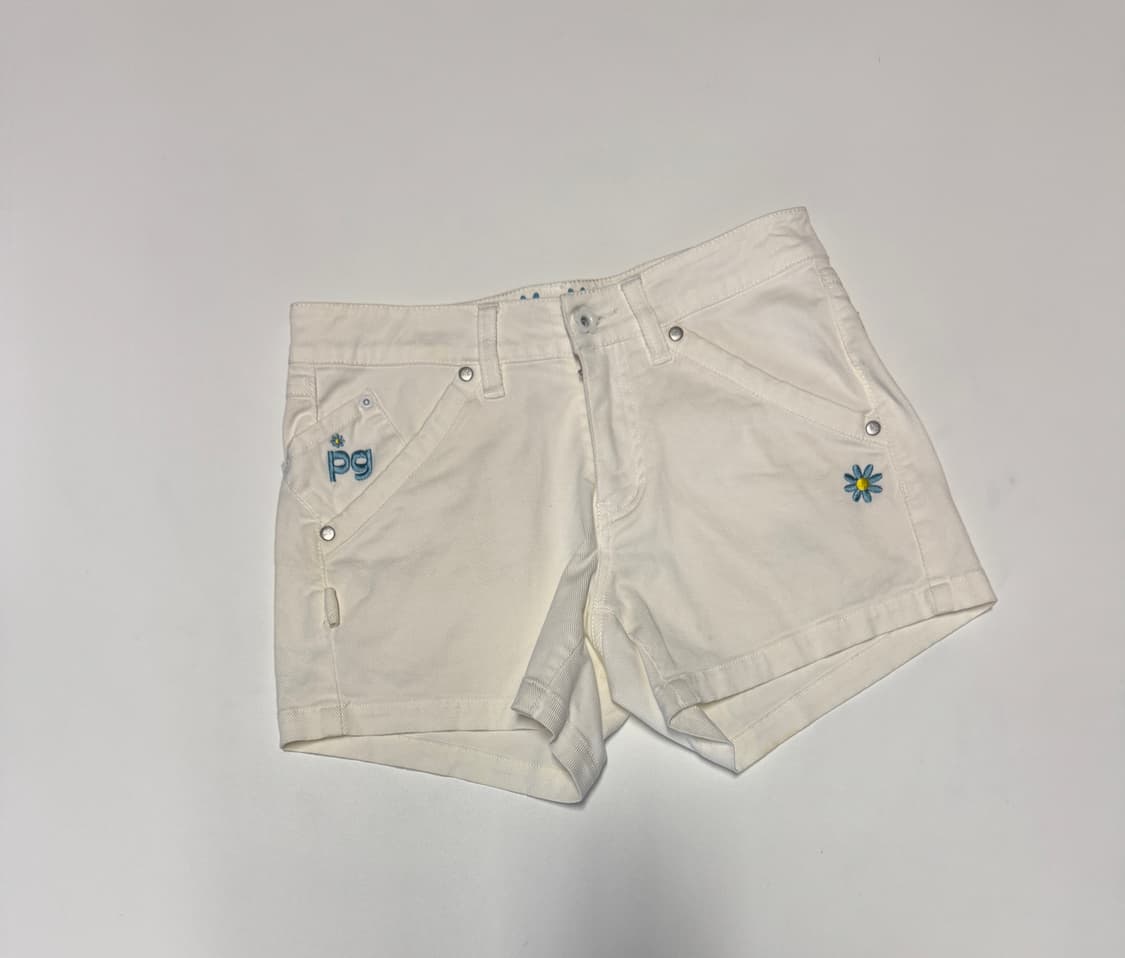 정품 여성 파리게이츠 골프 데이지 프린팅 반바지 화이트 0 상품이미지1