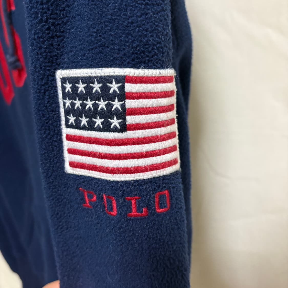 폴로 랄프로렌 USA 로고 플리스 후드티 / 네이비, S 상품이미지6