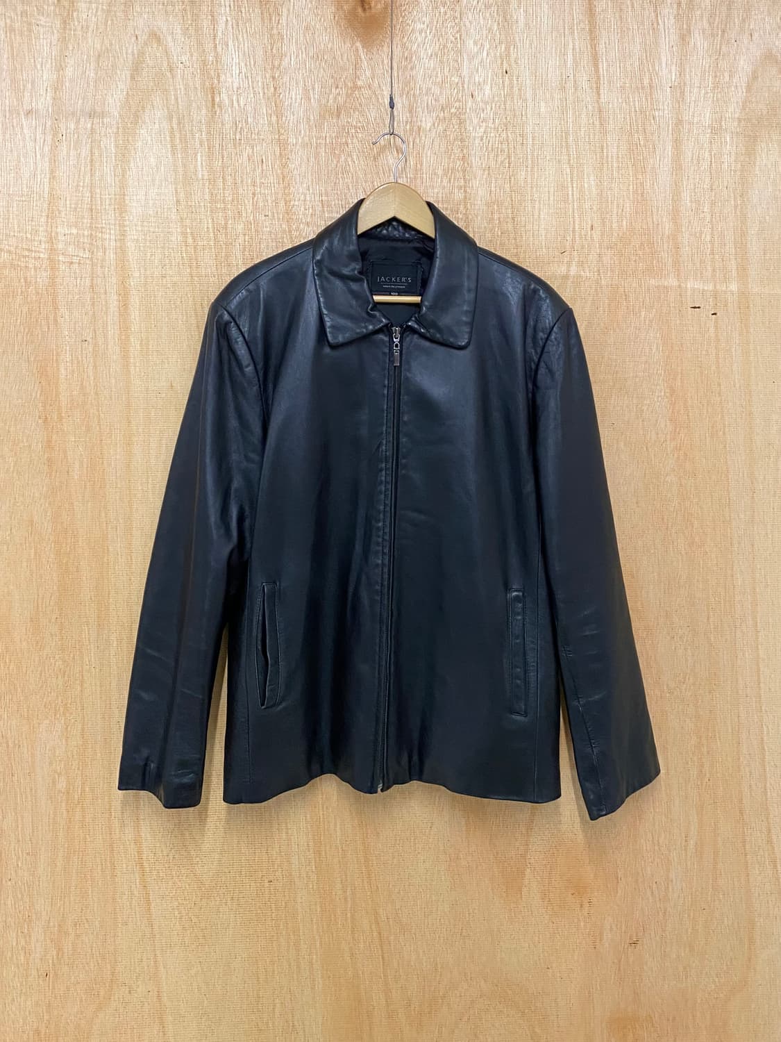 VTG minimal leather jacket 미니멀 레더 자켓 상품이미지1